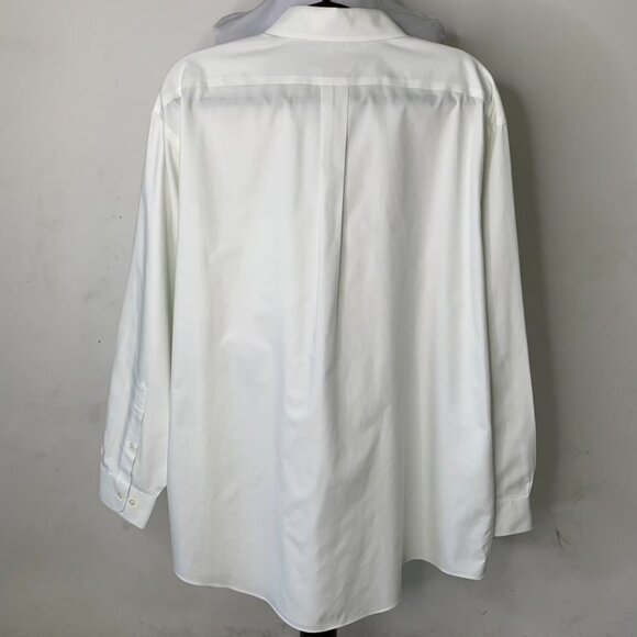 Brooks Brothers 346 Men's White Long Sleeve Button Down Shirt Size 18 4/5 - Picture 8 of 15